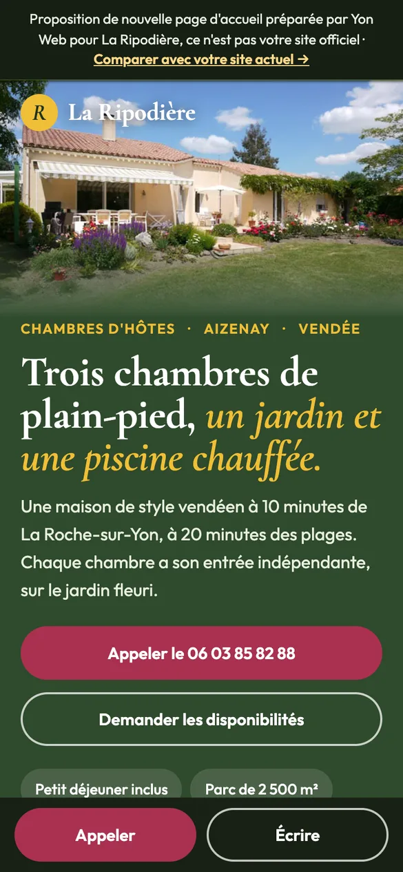 Capture mobile de la proposition